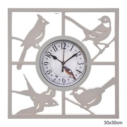 Часы настенные Птицы 30 см / 14336 /уп 30/ белые