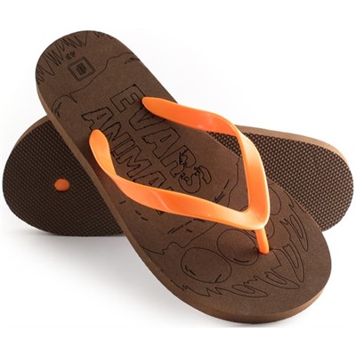 Пляжная обувь EVARS ANIMAL коричневый/оранжевый