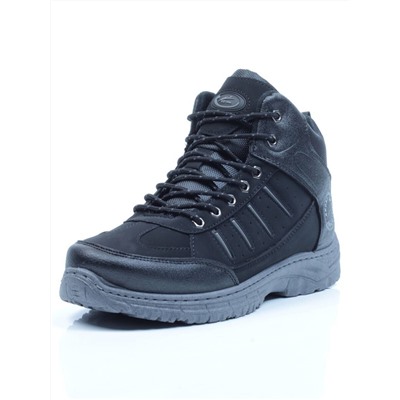 03-CRK6606-6 BLACK/GREY Ботинки зимние мужские (искусственные материалы)
