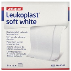 Essity Leukoplast Soft White Pansement Sp?cial Peaux Sensibles 8 cm x 5 m