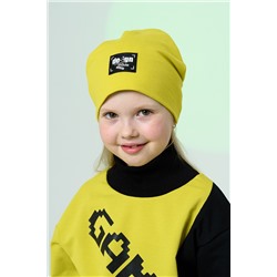 Детская шапка 7425 Желто-горчичный