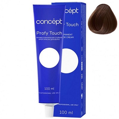 Стойкая крем-краска для волос 5.73 темно-русый коричнево-золотистый Profy Touch Concept 100 мл