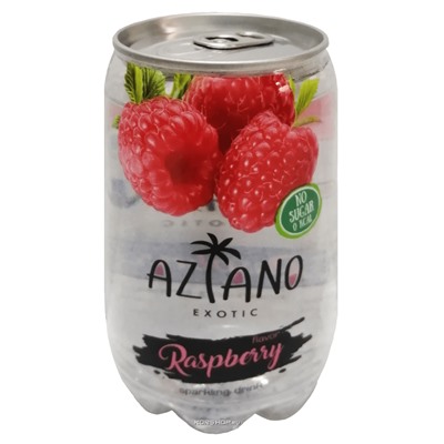 Газированный напиток со вкусом малины Sparkling Aziano (0 кал), 350 мл. Акция
